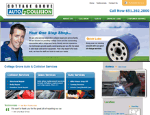 Tablet Screenshot of cottagegrovecollision.com